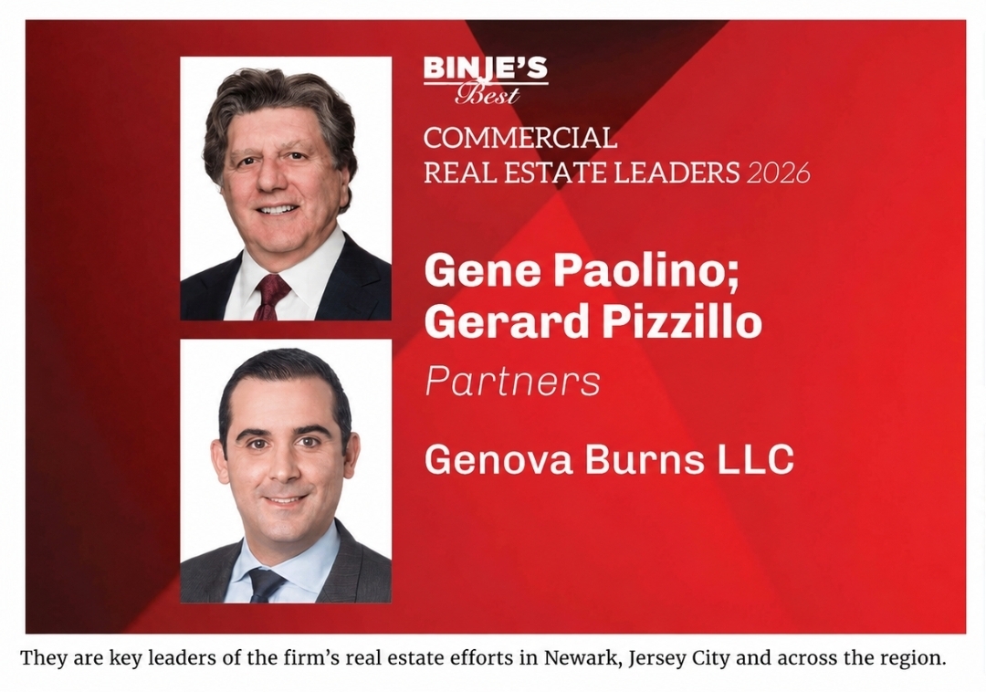 BINJE Best Commercial Real Estate Leaders 2026 listing image featuring Eugene T. Paolino and Gerard D. Pizzillo headshots